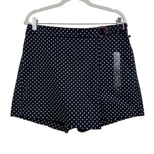 New Preppy Polka Dot Tommy Hilfiger Hollywood Skort Size 10 Navy Classic Beach